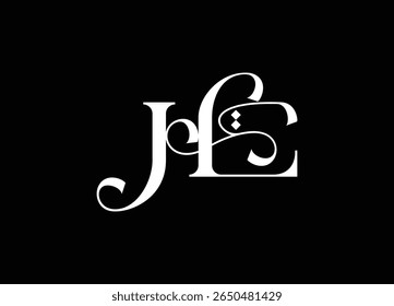 HE latter ligature typography logo design template