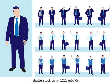 Set Business Men Vector Characters Design Stock Vector (Royalty Free ...