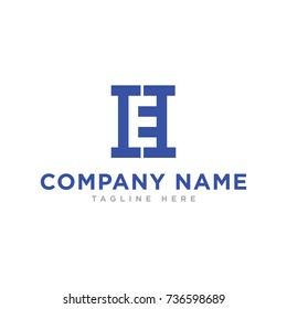 HE letter logo