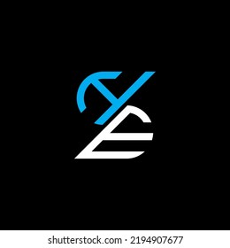 Logo de la carta HE diseño creativo con gráfico vectorial, logotipo simple y moderno.
