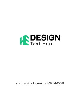 HE Letter logo icon design elements