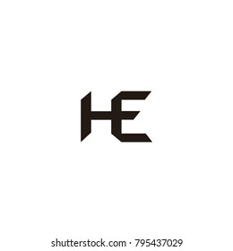 he letter logo inspiration vector