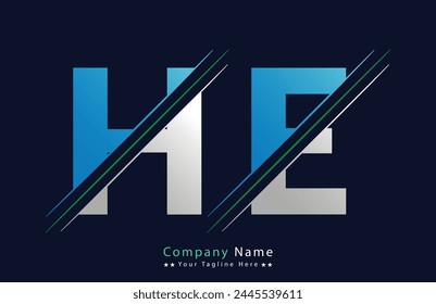 HE Letter Logo Template Illustration Design.