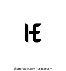 he letter logo vector brand 