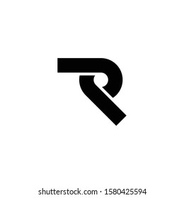 he letter R logo with a simple style