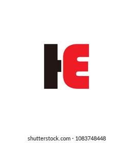 he letter vector logo