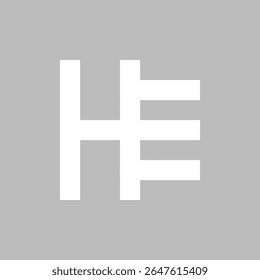 HE LETTER VECTOR LOGO SQUARE UNIQUE