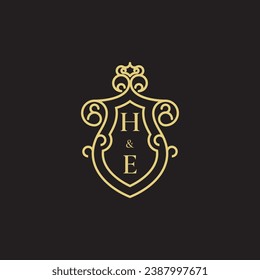 Erstmaliges Logo der HE-Linie in hochwertigem professionellem Design, das gut auf allen Printmedien drucken kann