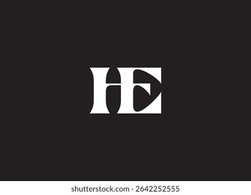 HE  Logo Design Creative and Modern Logo Design