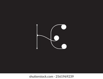 HE logo Design Template Vector Graphic Branding Element.
