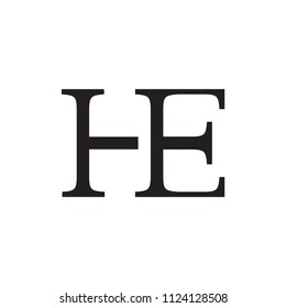HE logo letter vector design