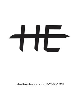 HE Logo Letter Vector Illustration