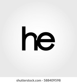 he lowercase logo black interrelated