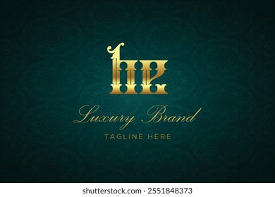 HE LUXURY LETTER LOGO DESIGN. It is a luxury letter monogram logo, this logo is made by combining two letters