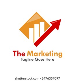 he marketing design logo template illustration. there are graphic with arrow