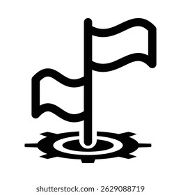 he Mission icon is a visual symbol that represents the primary purpose, direction, and long-term commitment of an organization or team.