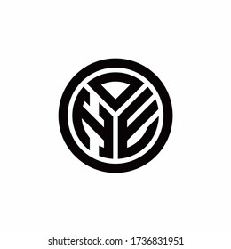 E-Monogramm-Logo mit kreisbogenförmiger, auf weißem Hintergrund isolierter Skulpturendesignvorlage