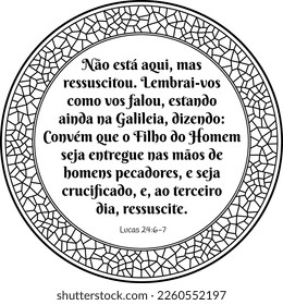  He is not here, but is risen..Luke 24. Brazilian portugese easter pray