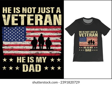 No es solamente un veterano, es mi padre, la camiseta de papá, el regalo del día del padre, la ropa de papá militar, la camiseta del día del padre, el día del regalo para los veteranos, los tanteos gráficos de papá veterano, los camisas de la bandera estadounidense	