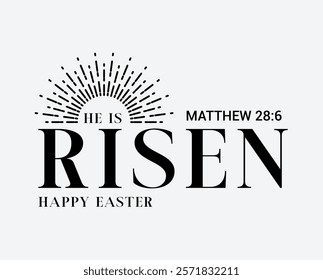 He is risen background inspirational positive quotes, motivational, typography, lettering design, sunrise with bible verse, happy easter design