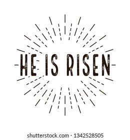 He is risen. celebration day. Happy Easter day. - vector illustration