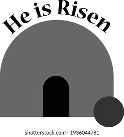 Es Risen, fe cristiana, tipografía para imprimir o usar como afiche, tarjeta, volante o camiseta