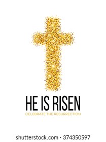 He is risen. Easter background. Vector illustration