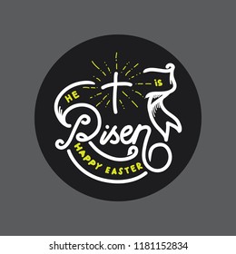 He is Risen handlettering typography