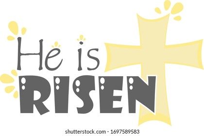 He is risen. Happy Easter. Easter quote