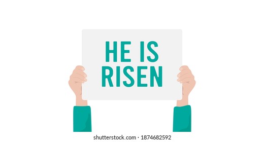 He is risen. Happy Easter. Easter quote