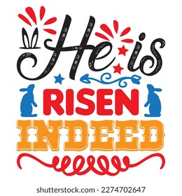 He is Risen Indeed T-shirt Design Vector File