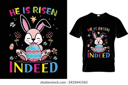 He is risen, indeed T-shirt Design Vector File