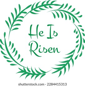 He Is Risen. Printable Bible Verse for Easter. Use as poster, card, flyer or T Shirt

