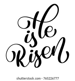 He Risen Text On White Background Stock Vector (Royalty Free) 765226777 ...