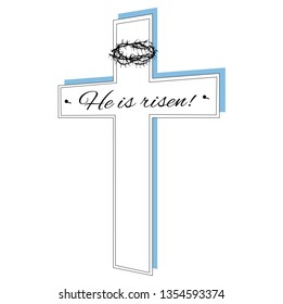 He is risen with thorn on cross