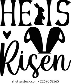 he is risen vector graphic t-shirt