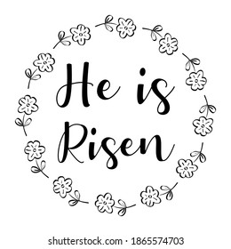  He is Risen. Vector Quote