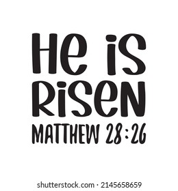 he is risen. Vector Quote
