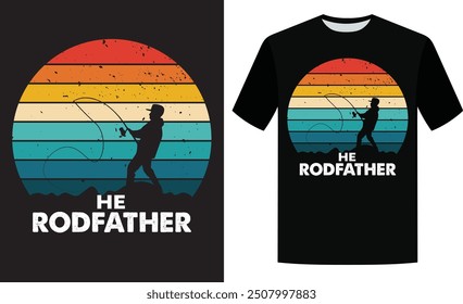 He Rodfather retro t-shirt design