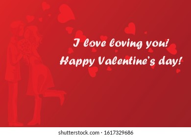 He and she. Valentine's Day