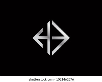 HE square shape silver color logo