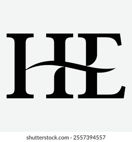 he symbol initial letter design