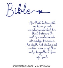 He that believeth on him is not condemned: but he that believeth not is condemned already, because
he hath not believed in the name of the only begotten Son of God.