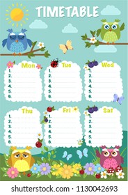 Time Table Chart For Classroom