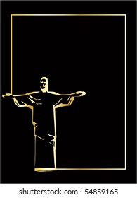 he vector iesus christ rio de janeiro statue silhouette