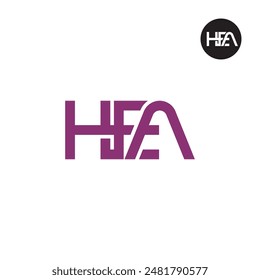 HEA-Logo-Buchstabe Monogramm Design