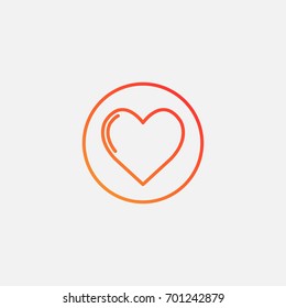 Heaart icon.gradient illustration isolated vector sign symbol