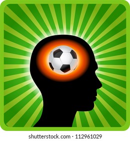 Head abstract . Football fan. Eps8.