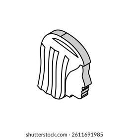 head with added buns isometric icon vector. head with added buns sign. isolated symbol illustration