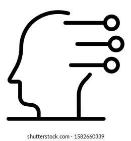 Head advice icon. Outline head advice vector icon for web design isolated on white background